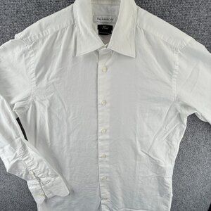 Versace Collection Trend 15.75 Point White Long Sleeve Shirt Button Up Solid